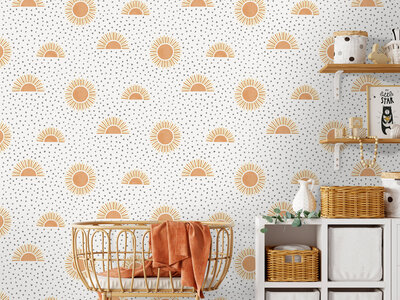 Dutch Wallcoverings Dream Catcher Sunbeam White - Oranje 13320