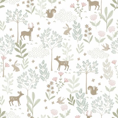 Esta Home To the Moon and Back Wit Roze Groen 139519 (*Gratis Lijm Actie) - Wit - Roze - Groen