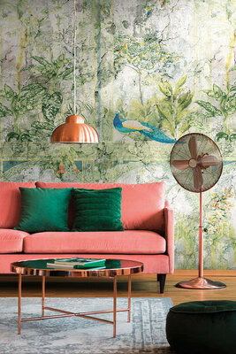 AS Creation The Wall Travel Styles Groen - 39332-1 - 393321 - Groen / Blauw