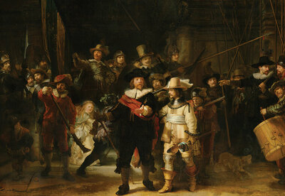 FBK Rijksmuseum De Nachtwacht Rembrandt van Rijn RM45  (Met Gratis Lijm)
