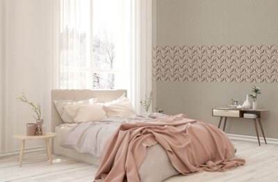 Noordwand Shades Iconic Behangrand 34469 Beige - Grijs