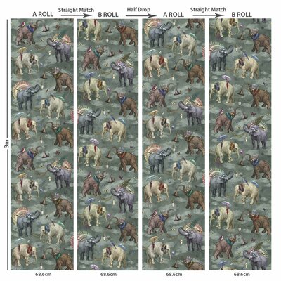 Santorus I Elephant's March - Viridian (A+B set) WP030322 (*Met Gratis Lijm!)