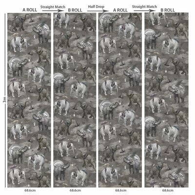 Santorus I Elephant's March - Argentum (A+B set) WP030423 (*Met Gratis Lijm!)