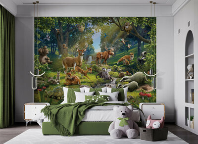 Walltastic Dierenbos Forest Friends 43060-6P