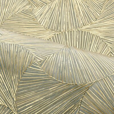 Casamance Nature Précieuse - Textures (Met Gratis Lijm*) 76522650 - Groen / Metallic Goud