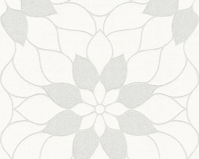 AS Creation Neue Bude 2.0 36170-7 met zilveren glitter - Wit