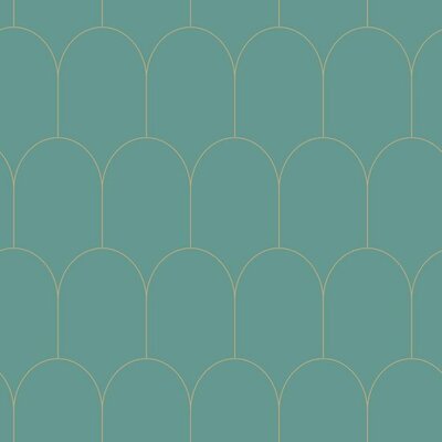 Esta Art Deco 139204 (*Gratis Lijm Actie) - Groen - Goud - Blauw