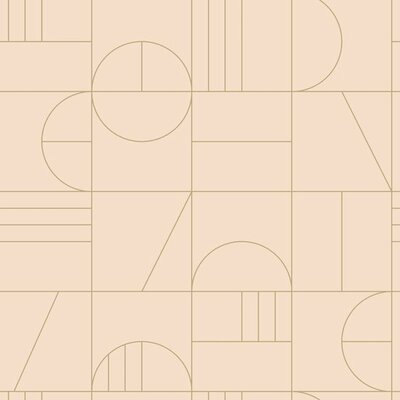 Esta Art Deco 139206 (*Gratis Lijm Actie) - Roze - Oranje - Goud