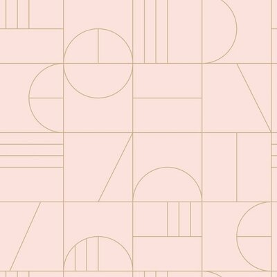 Esta Art Deco 139207 (*Gratis Lijm Actie) - Roze - Goud