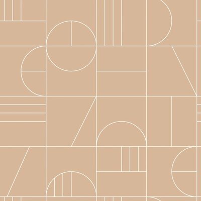 Esta Art Deco 139208 (*Gratis Lijm Actie) - Terracotta - Roze - Oranje