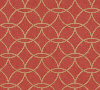AS Creation Villa 37564-6 - 375646 Rood Geometrisch / Goud
