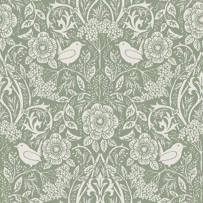 Esta Home Vintage Flowers groen 139293 (*Gratis Lijm Actie) - Groen