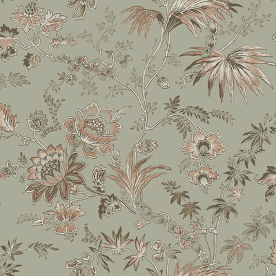 Esta Home Vintage Flowers groen 139297 (*Gratis Lijm Actie) - Groen