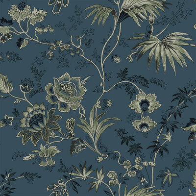 Esta Home Vintage Flowers blauw 139315 (*Gratis Lijm Actie) - Blauw