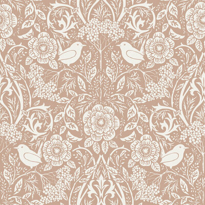 Esta Home Vintage Flowers oranje - roze - terracotta 139324 (*Gratis Lijm Actie) - Terracotta - Roze - Oranje