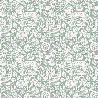 Esta Home Vintage Flowers groen 139329 (*Gratis Lijm Actie) - Groen