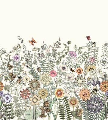 Esta Home Vintage Flowers wit - meerkleurig 159107 (*Gratis Lijm Actie) - Wit - Multicolour