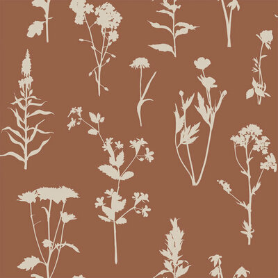 Esta Home Vintage Flowers terracotta 139396 (*Gratis Lijm Actie) - Terracotta