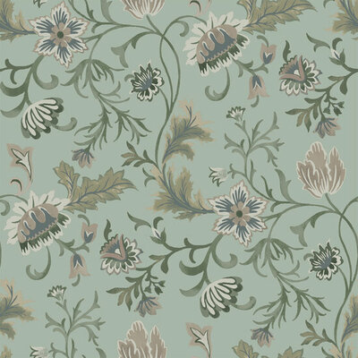 Esta Home Vintage Flowers groen 139413 (*Gratis Lijm Actie) - Groen