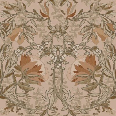 Esta Home Vintage Flowers beige - roze 139460 (*Gratis Lijm Actie) - Roze - Beige