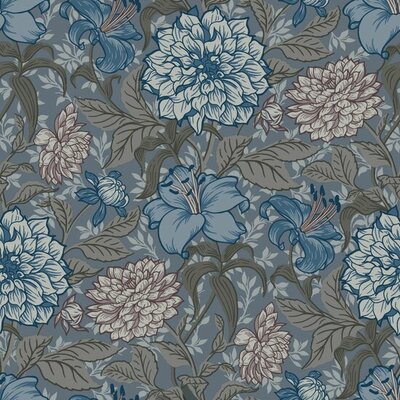 Esta Home Vintage Flowers blauw 139480 (*Gratis Lijm Actie) - Blauw