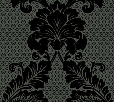 AS Creation AP Finest - 30544-5 - 305445 Zwart (Velours) - Grijs