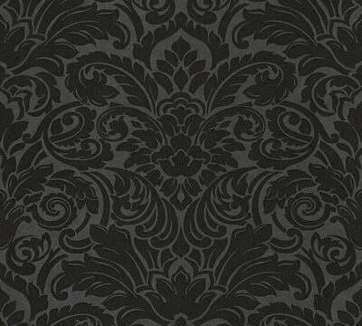 AS Creation AP Finest - 30545-5 - 305455 Zwart (Glasparels) - Zilver