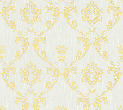 AS Creation AP Finest - 30658-1 - 306581 Goud (Textiel) - Goud / Wit