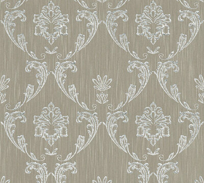 AS Creation AP Finest - 30658-3 - 306583 Zilver (Textiel) - Zilver / Grijs / Bruin