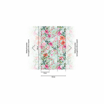 AS Creation The Wall Travel Styles Multicolor - 39195-1 - 391951 - Multicolour / Turquoise