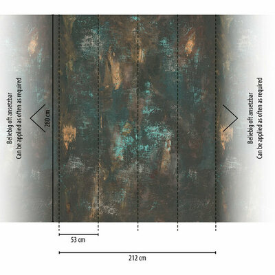 AS Creation The Wall Travel Styles Zwart / Groen - 39232-1 - 392321