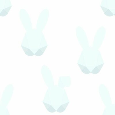 Origin Wallcoverings Hide & Seek (Met Gratis Lijm!) 347488 - Wit / Blauw
