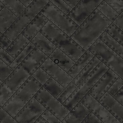 Origin Wallcoverings Matières (Met Gratis Lijm!) 337240 - Zwart