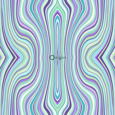 Origin Wallcoverings Urban Funky (Met Gratis Lijm!) 347226 - Blauw / Groen / Paars