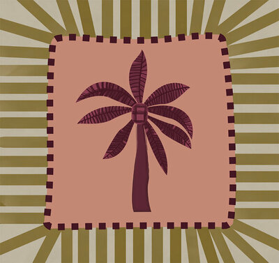 Eijffinger The Home Style Club - Palm Springs - Roze -  340720 - (*Met Gratis Lijm!)