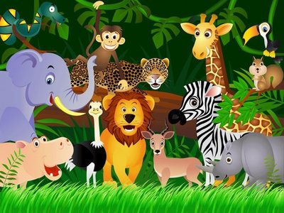 AG Design Fotobehang Jungle Safari FTS1307