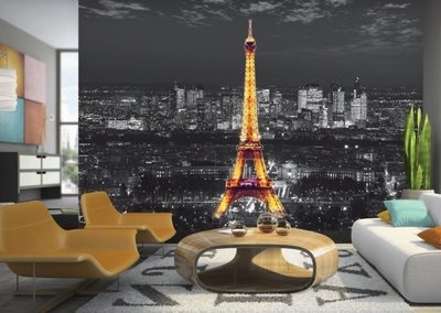 AG Design Fotobehang Eiffeltoren bij Nacht FTS1316