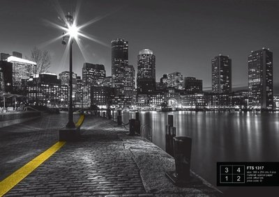 AG Design Fotobehang City at Night FTS1317