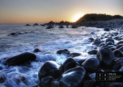 AG Design Fotobehang Zonsondergang bij Zee FTS1311