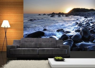 AG Design Fotobehang Zonsondergang bij Zee FTS1311