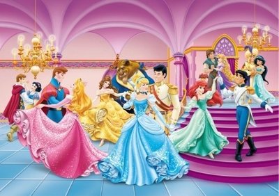 AG Design Fotobehang Disney Princess Carnival FTDS1928