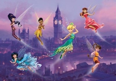 AG Design Fotobehang Disney Fairies in London FTDS1925
