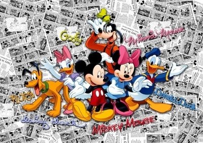 AG Design Fotobehang Disney Mickey on Dark Comics FTD2225