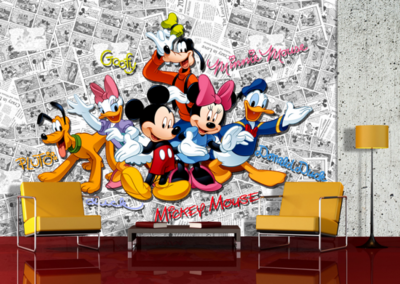 AG Design Fotobehang Disney Mickey on Dark Comics FTD2225