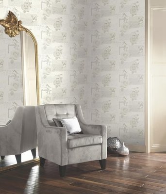 BEHANG 630400 roos creme taupe