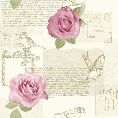 BEHANG 630402 roos roze