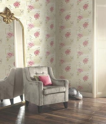 BEHANG 630402 roos roze