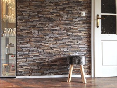 AS Creation Wood 'N Stone 9142-17 Steenstructuur behang