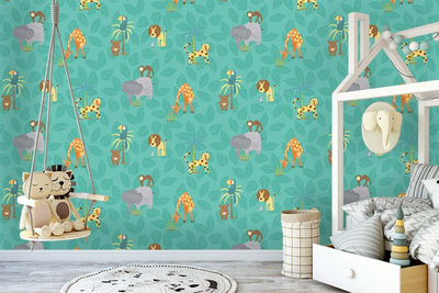 Dutch Wallcoverings Make Believe Jungle Friends 12542