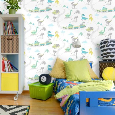 Dutch Wallcoverings Make Believe Dino Town 12531